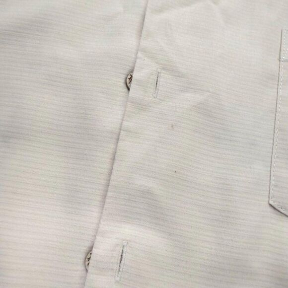 Men Tommy Bahama 100% Silk Short Sleeve Button Down Casual Shirt  Off White XXL - Picture 7 of 8